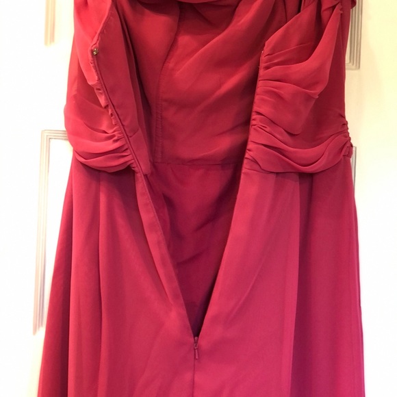 Bridesmaid / prom / event fuchsia chiffon dress - Picture 4 of 8